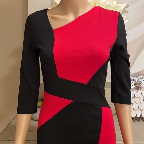 HOMEYEE color block red and black size SMALL.  Like new. - Picture 3 of 9